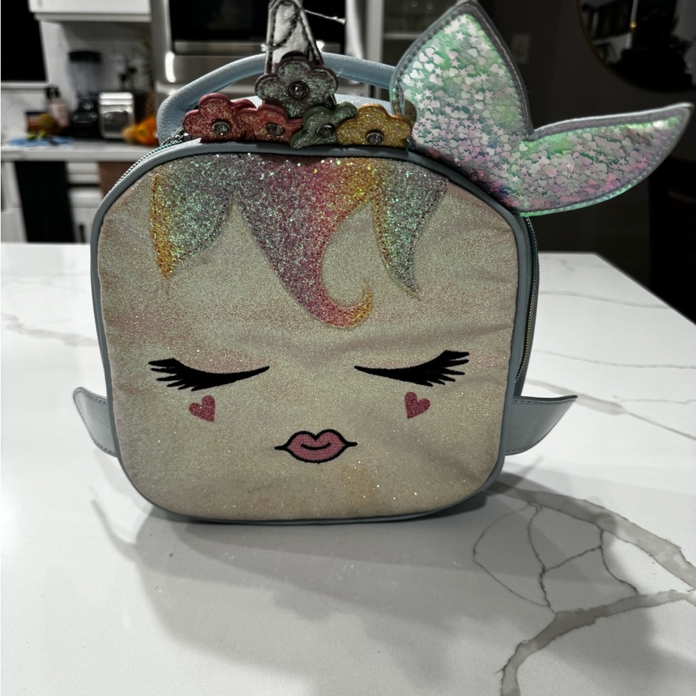 OMG Accessories Kids Girl's Blue Mermaid Insulated Lunch Bag
